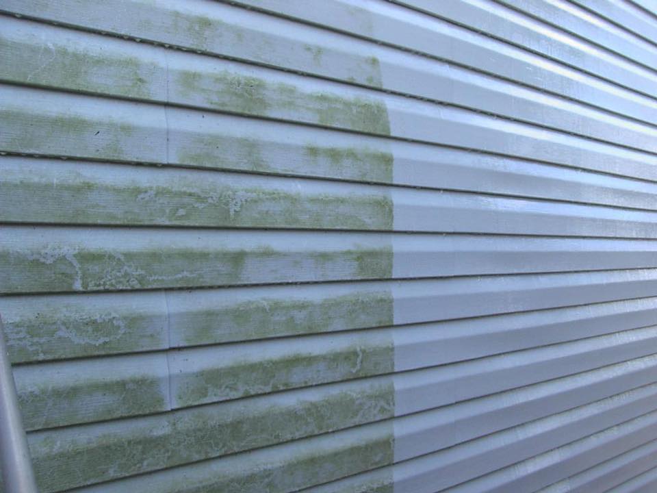 Pressure washing — before & after